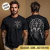 Baphomet Ziege Satanisches T-Shirt Gothic Geschenk, Okkultes Pentagramm Design, Dunkles Gothic Heavy Metal Tee, Schwarze Magie Dämonen Shirt, Hexen Geschenk