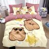 Cartoon Cute Capybaras Duvet Cover 3D Printed Quilt Cover And Pillowcase Bedding For Children And Adult Set Queen Size 2/3Pcs