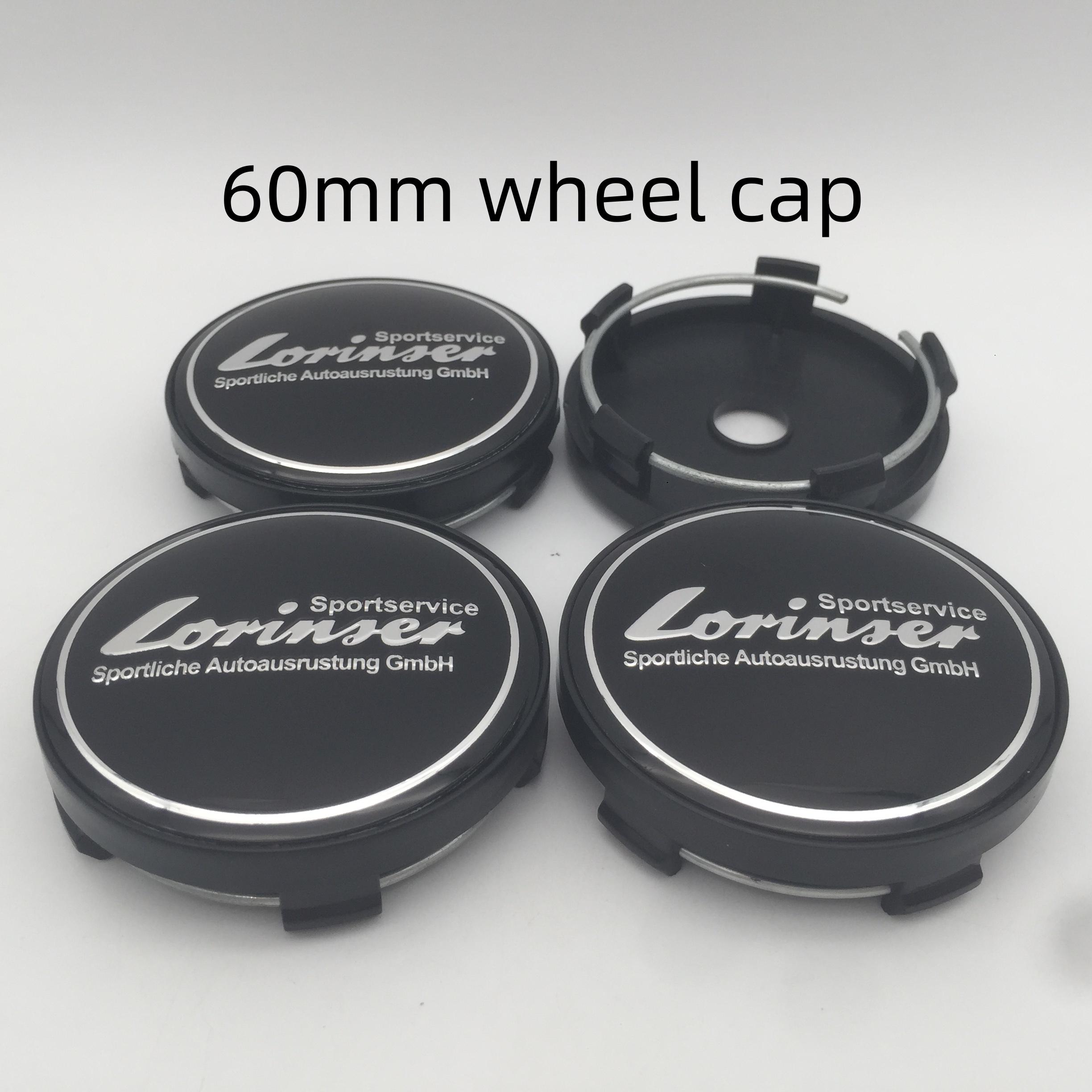 

4pcs 56mm 60mm 75mm Lorinser logo Car emblem Wheel hub Center Cap Badge covers sticker Styling accessories