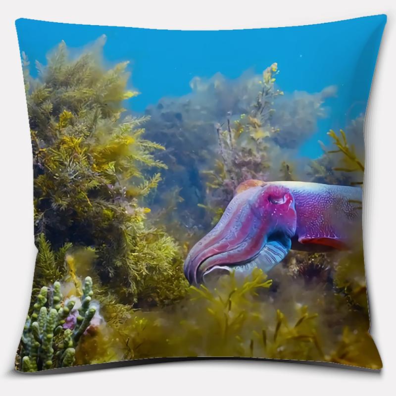 45cm*45cm Sea Life Animal Series Pillow Gift Home Office Decoration  Bedroom Sofa Car Cushion Cover