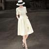 Lansere 2026 Summer Elegant Lyocell Sequin Embroidered A-Line Dress