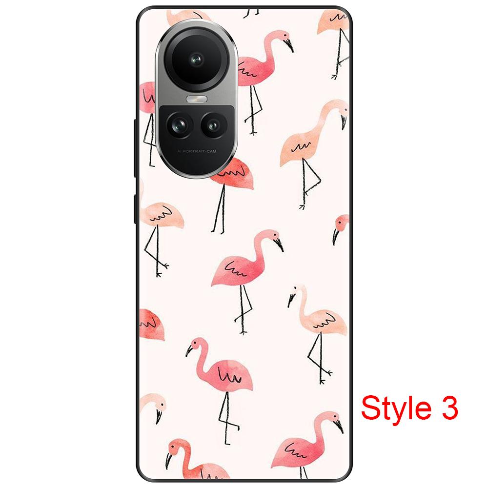 Black Case for Oppo Reno 10 10Pro 6.67inch Case On OppoReno10Pro Dust-proof Fundas Coque Etui Bumper Soft Tpu