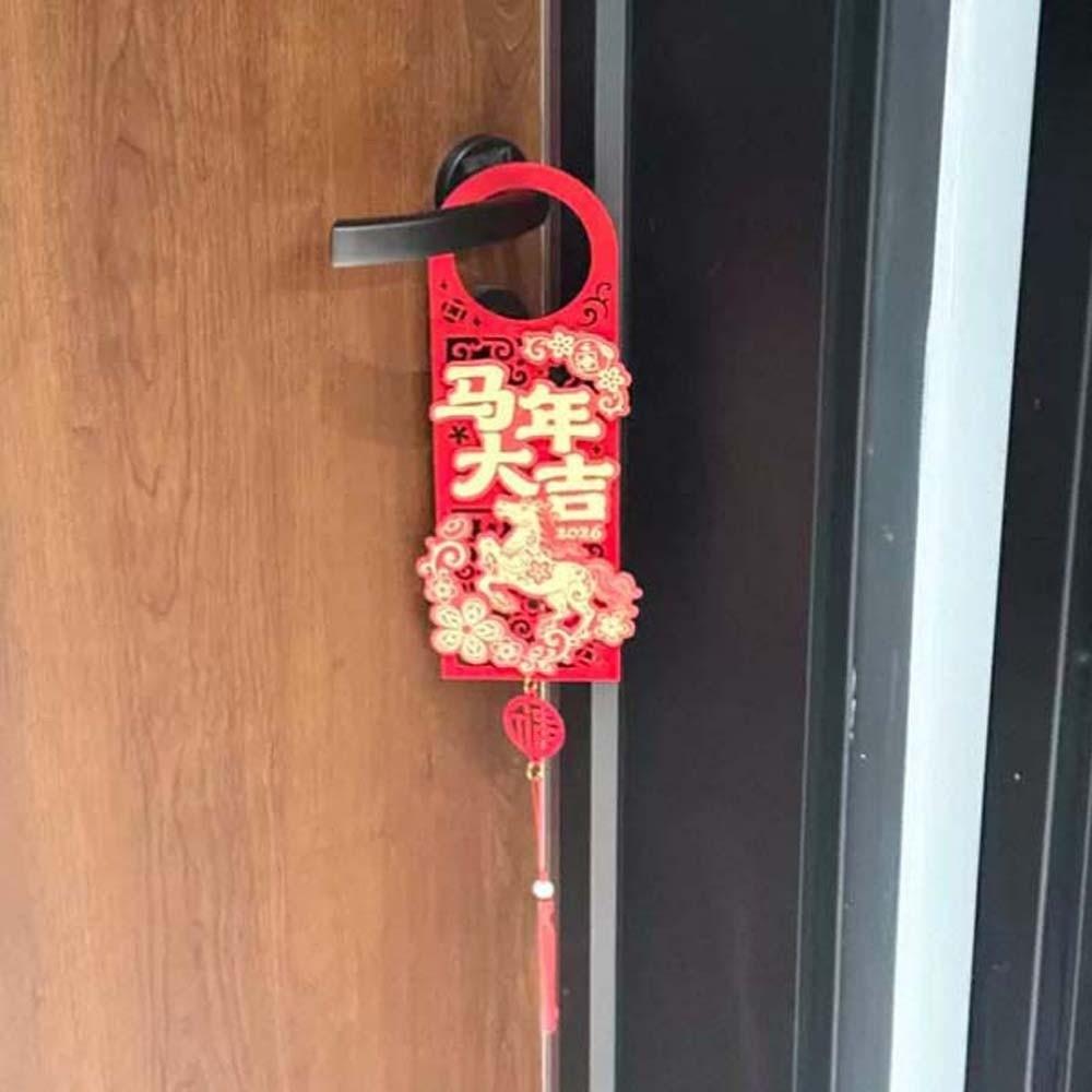 Chinese Style Door Handle Decoration Cartoon Spring Festival Lucky Pendant Front Door Decor