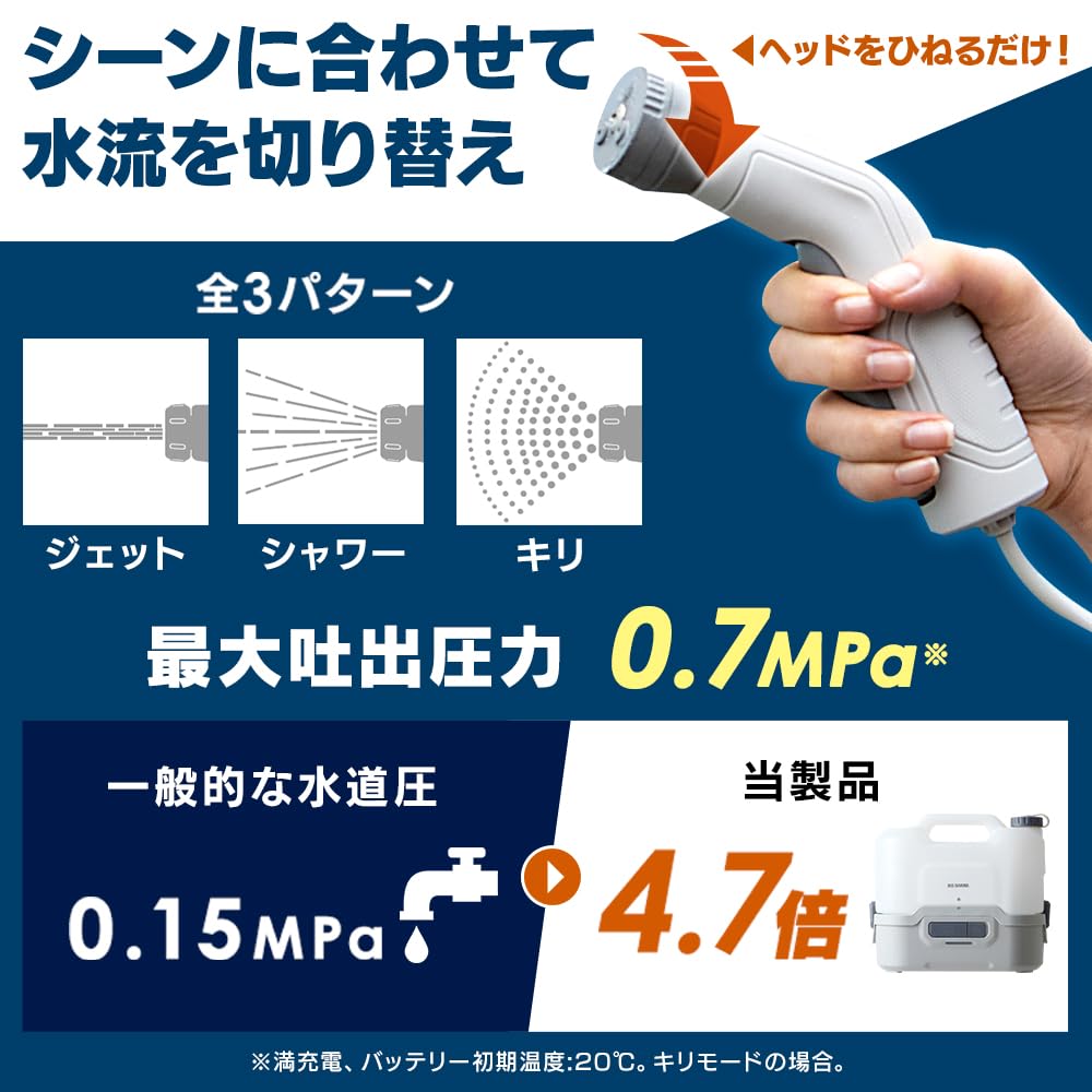 Iris Ohyama Rechargeable Portable cleaning tank Ideal for washing hands and feet while camping or at the Features include hot quiet and large Washer