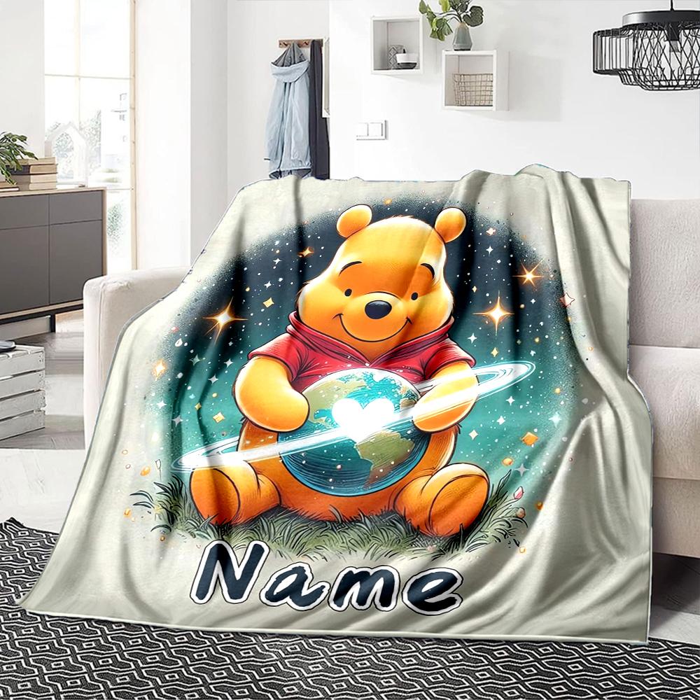 Custom Name "Space Adventure Winnie" blanket for Couch & Bed, Plush Cozy Fuzzy Blanket Super Soft & Warm Blankets for Fall and Winter. 0908427