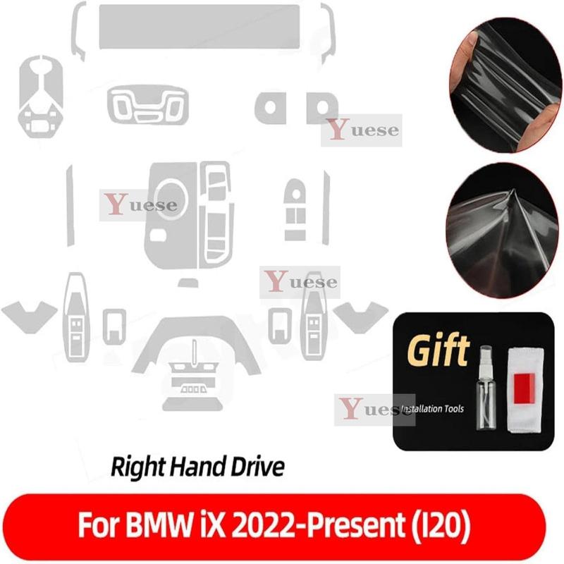 For BMW iX M60 I20 -2025 Car Interior Center Console Transparent TPU Protective Film Anti-scratch Sticker
