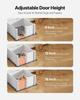 Dog Whelping Box 38.6x38.6x18.1 inch Door Height Adjustable for Medium Dog