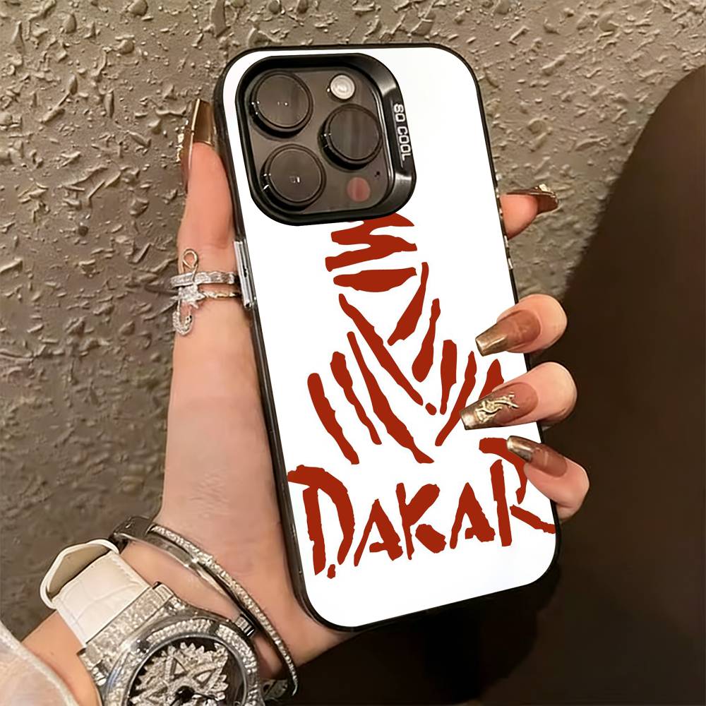 

R-rally D-dakar logo Phone Case For iPhone 17,16,15,14,13,12,11 Plus,Pro Max,XS,Colorful Silver Phone case Funda Cover iPhone17promax
