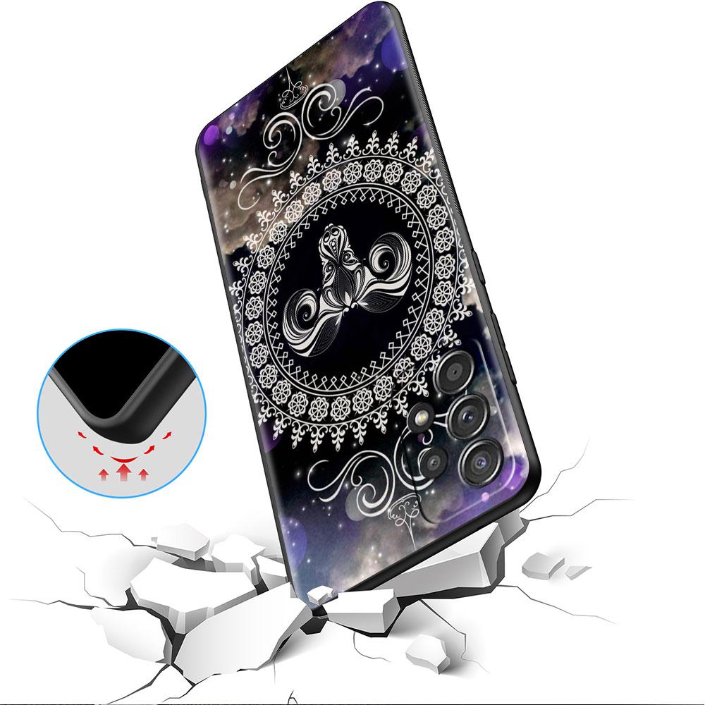 Case For Samsung Galaxy A52 A12 A51 A32 A71 A21s A22 A11 A02s A03 A23 A13 A53 A41 A31 A72 Phone Cover Mandala 12 Constellations