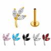 Internally Threaded Labret Stud ASTM F136 Titanium Lip Stud Durable Piercing Jewelry  Piercing