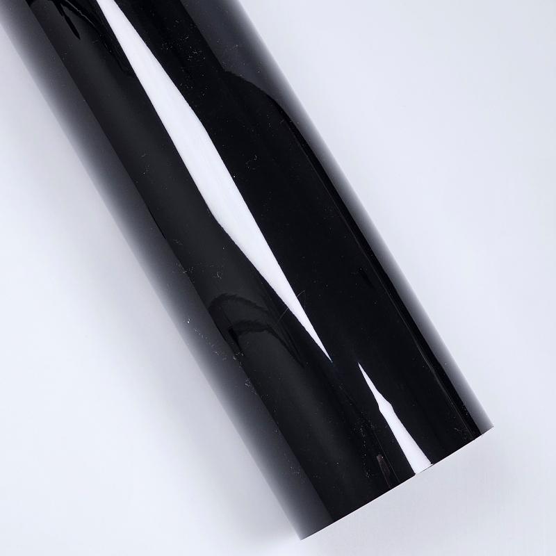 Gloss Black Car & Motorcycle Wrap - Crystal Piano Finish