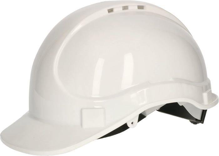 Adjustable Construction Helmet with Chin Strap - White - Kotarbau