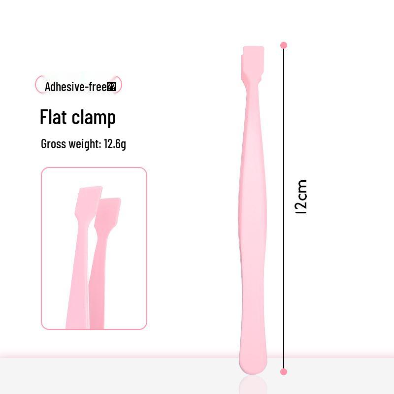 Non-stick High Precision Eyelash Tweezers Set - Glue-Free, Flat Head for Upper & Lower Lashes