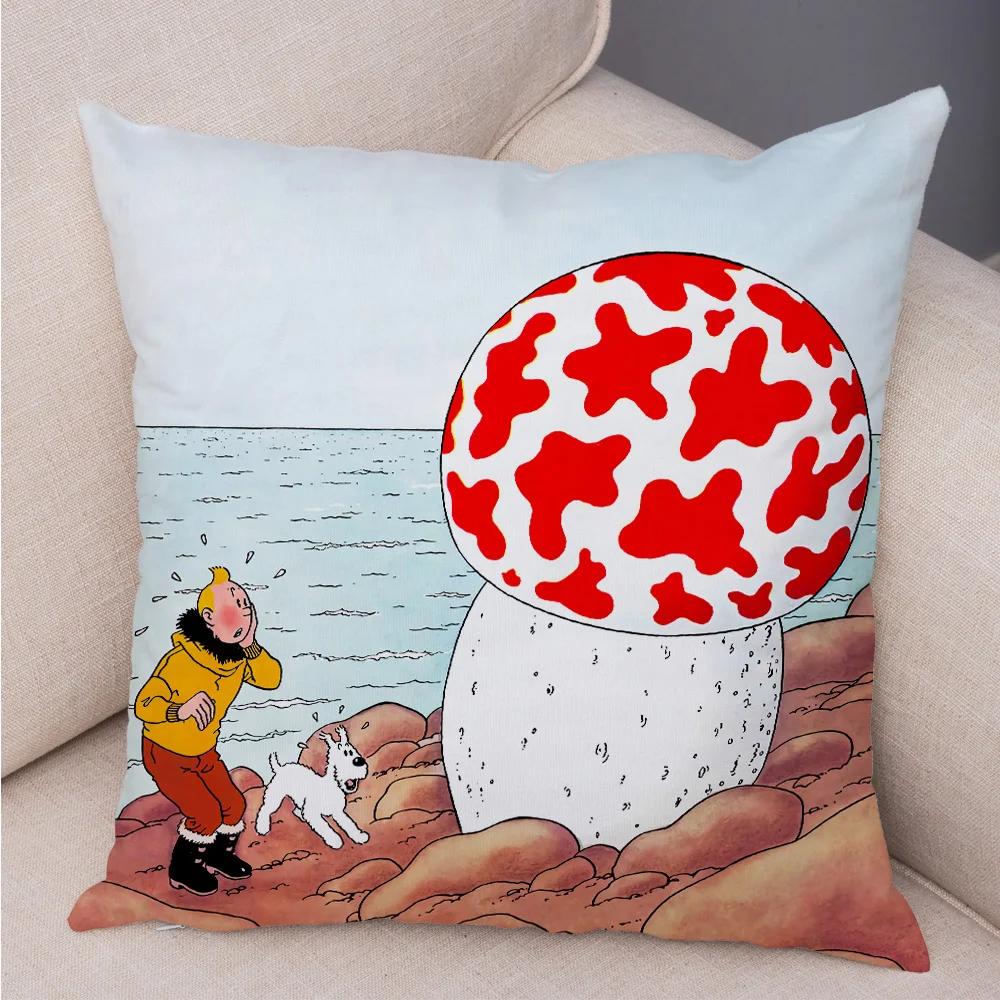 Federa Cuscino con Stampa Carlino Cartone Animato per Camera Bambini Casa Auto Divano Decorazione Adorabile Cane Animale Federa Cuscino Copricuscino Peluche 45x45cm