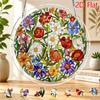 2D Flat Acrylic Puzzle Sun Catcher, Mixed Wildflower Bush Theme Puzzle, Home Garden Decor, Suitable Gift for Christmas, Thanksgiving, Anniversary, Bir