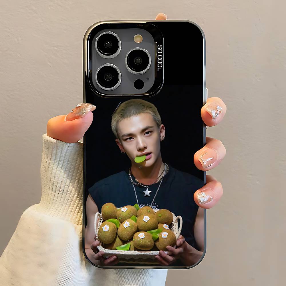 Korea Singer H-Hyunjins Phone Case For iPhone 16,15,14,13,12,11,Pro,Max,Plus,Mini,SE Anti Fall Black Matte Hard Bumper