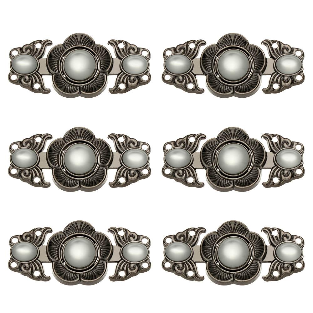 6 Stück Retro Schalspange Pullover Metallknöpfe Verbindungsverschluss Umhang Umhangverschluss Cheongsam Schnalle