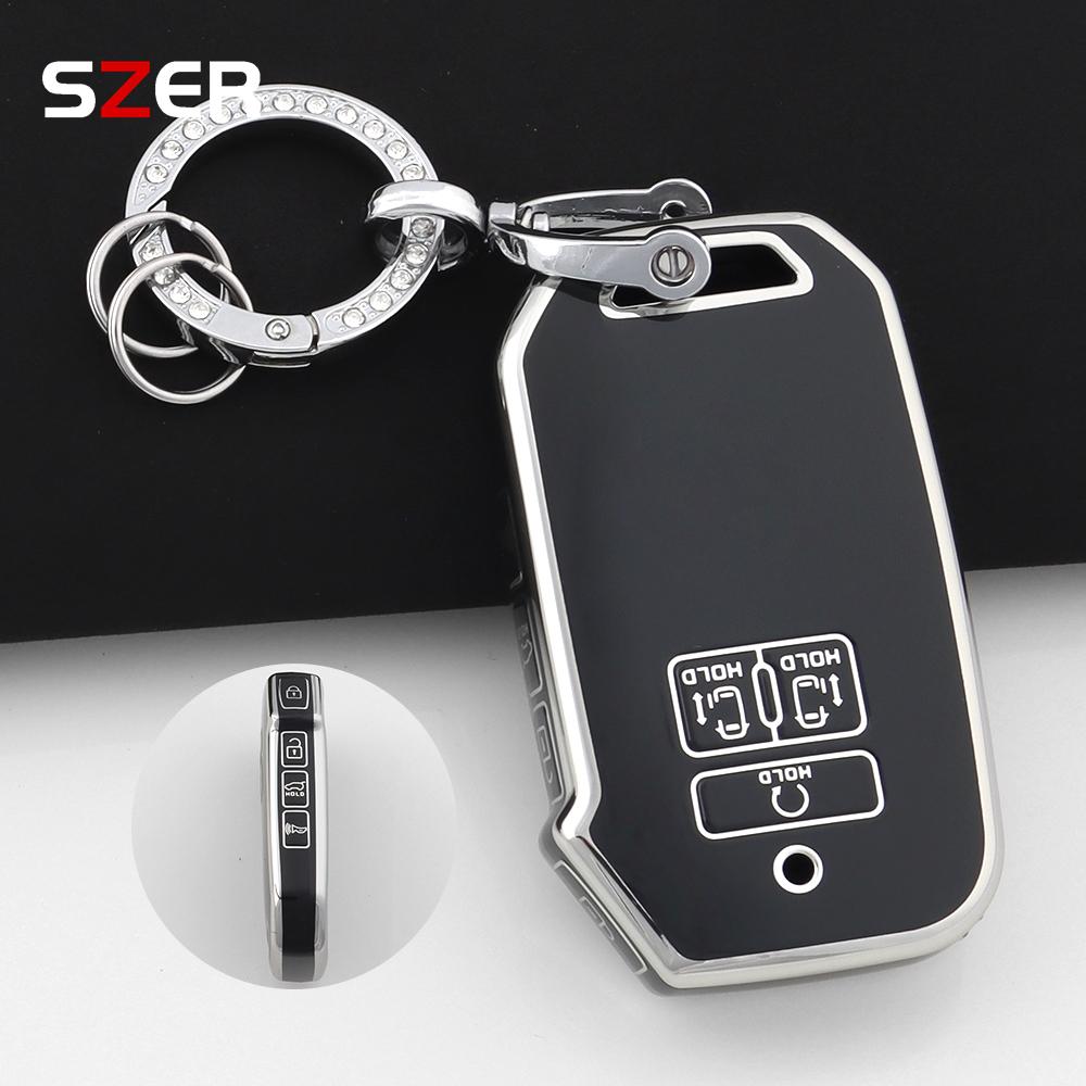 For Kia Carnival   Sedona Carnival Ka4 Ex Sx Lx Fiesta  Tpu Car Remote Key Case Cover Shell Keyless Auto Accessories