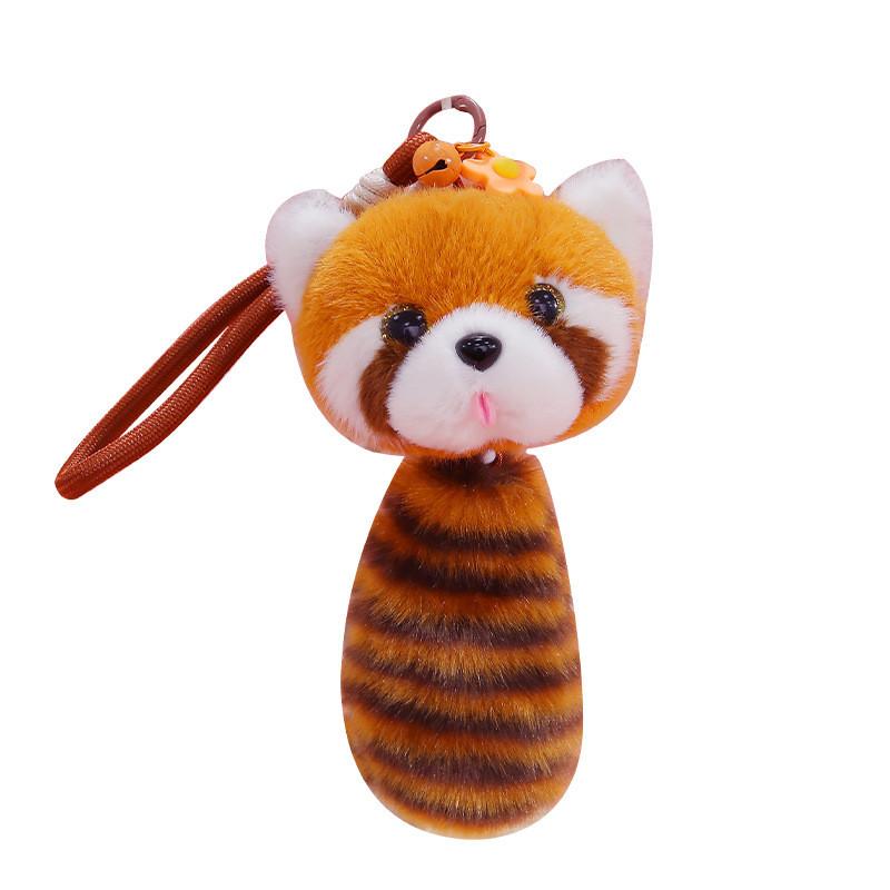 

Panda Animal Plush Keyring Featuring Teddy Bear With Soft Short Fur And Tail Loop For Kids And Teens