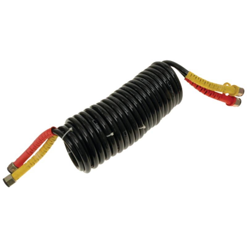 Spiral pneumatic hose M18 x 1.5 double 13m for trailers or semi-trailers