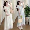 2026 Summer Fresh Skin-Friendly Mid-Length Loose Maternity Dress – Youthful Look