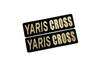 EE-528-3 YARIS CROSS Black Gold Acrylic 2-Layer Stickers Toyota Yaris Cross Custom Previous Late Moderista Set of 2