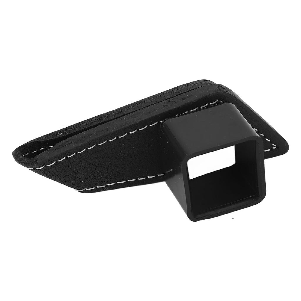 Magnetischer Billardkreidehalter Aluminiumlegierung Schwarz mit Ledergürtelclip Tragbares Leichtes Billardzubehör