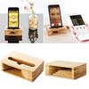 D5 Kitchen Shelf Desk Organizer Bathroom + Phone Sound Amplifier Universal Phone Holder Stand Cellphone Wood Loudspeaker Holder