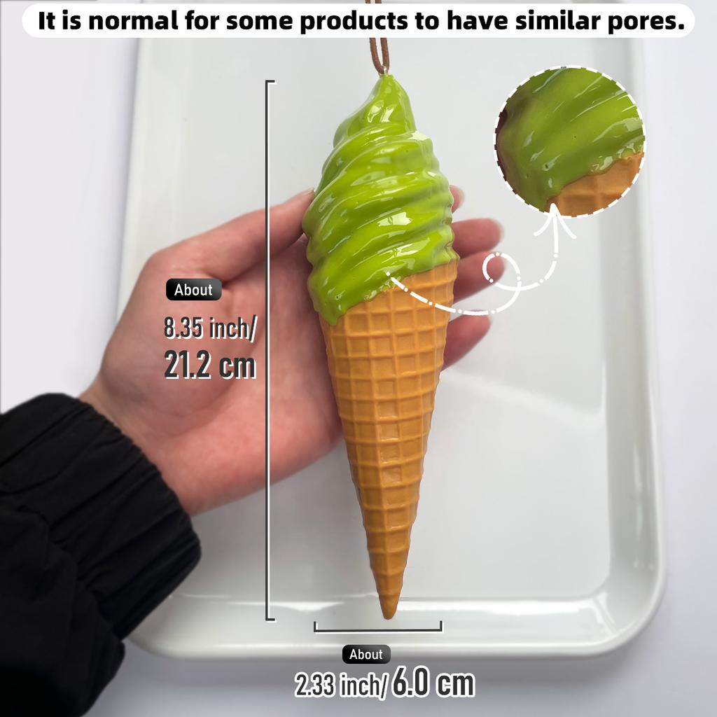 1-piece Set, Simulated Sauce Coated Plastic Ice Cream Model, Ice Cream Shop Display Prop, Photography Stage Prop