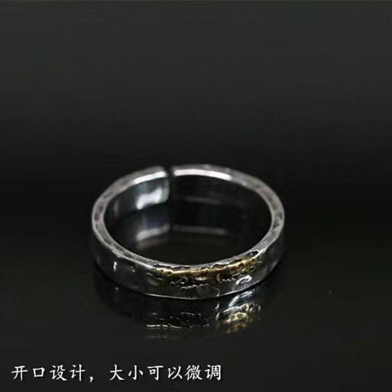 Adjustable Open Ring Men Women Geometric Vintage Gold-Tone Plated Finger Minimalist Unisex Jewelry
