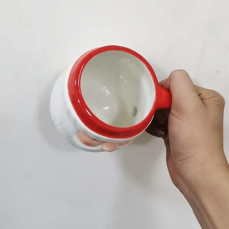 Santa Claus ceramic cup creative personality hand-painted milk drinking water holiday mug