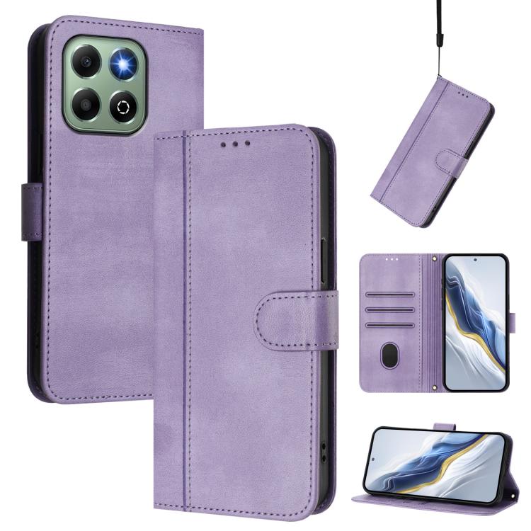 Linien-Spleißschnalle Retro Leder Handyhülle