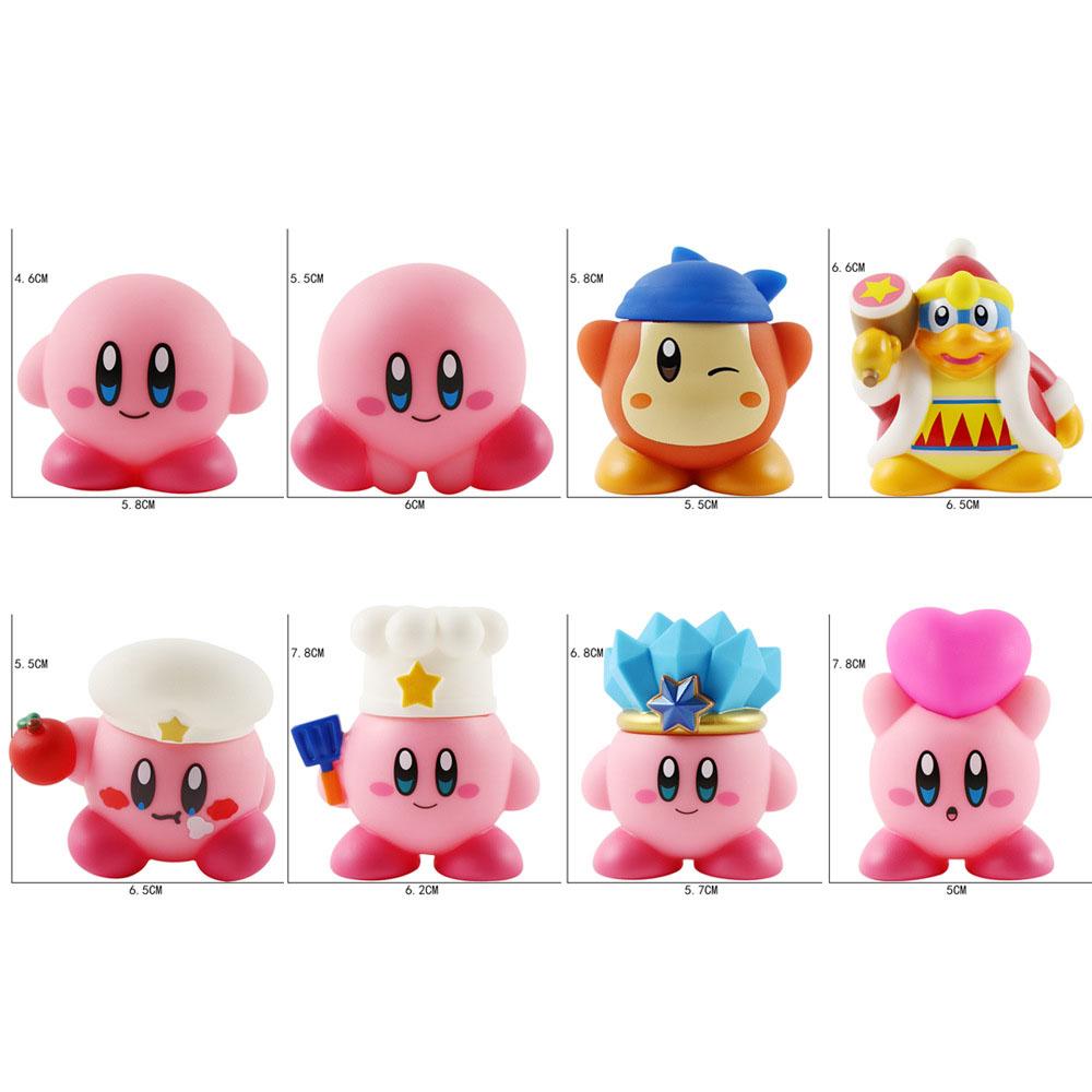 Star Kirby Actiefiguren Speelgoed Schattige Pvc Kirby Actiefiguren Met Cartoon Kirby Trekkoord Opbergzak