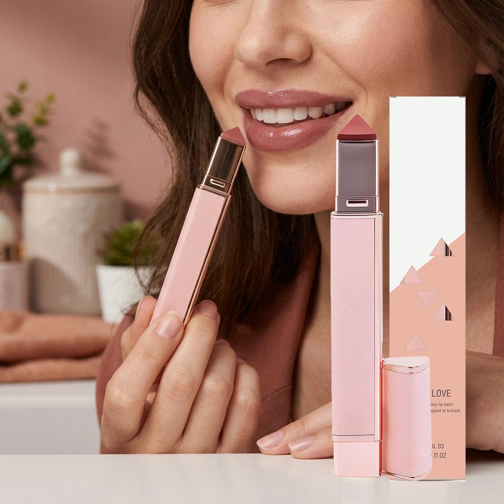 Plump and Lustrous Lip Balm Powder Brown Moisturizing Non-Dry Makeup-Free Gentle Lip Makeup 3g