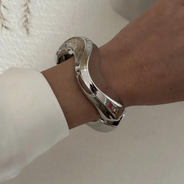 Exaggerated Wide Cuff Bangles Punk Gold Silver Color Geometric Metal Large Bangles for Women Bracelets Men Luxury Jewelry Gift