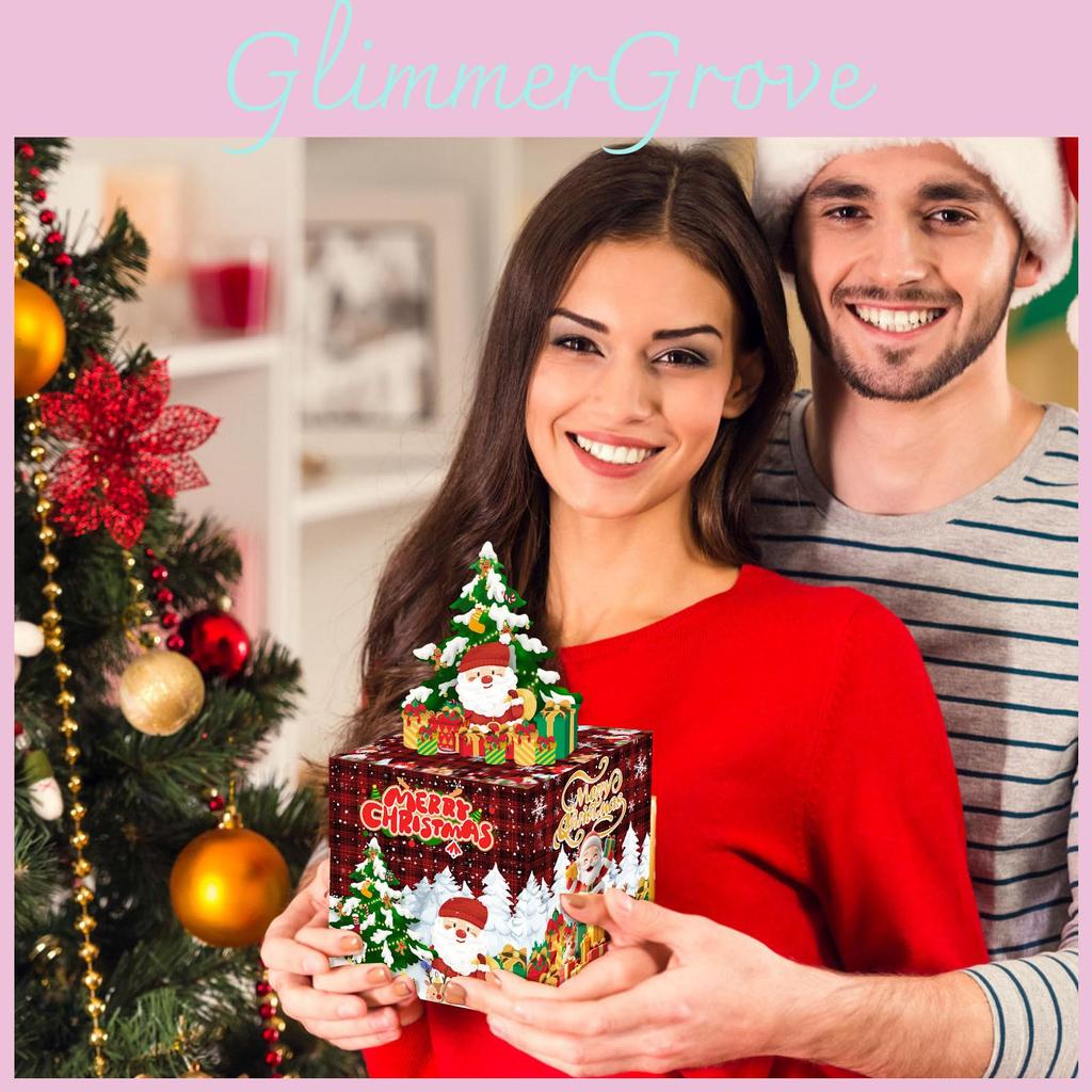 Christmas Party Gift Box With Red Plaid Pattern Festive Decor And Exchange Gift