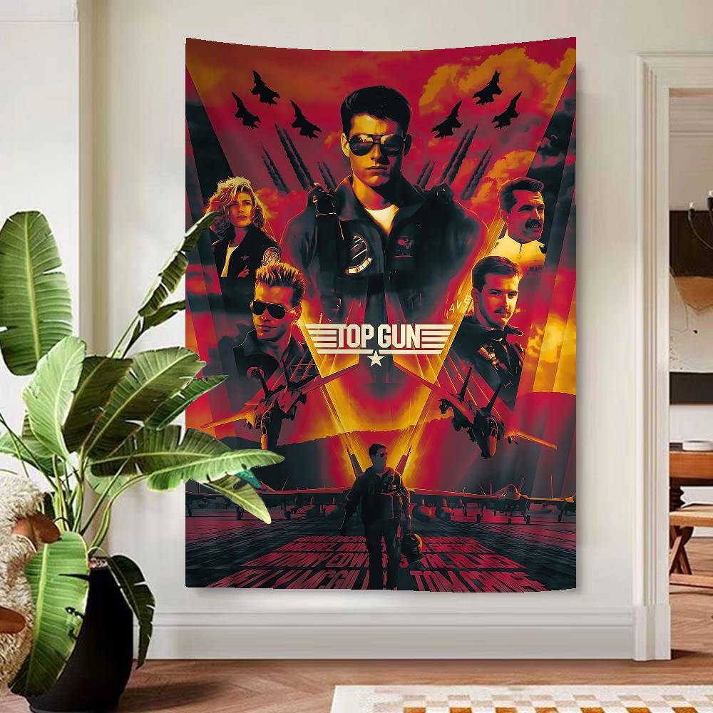 Movie Top Gun Maverick Cartoon Tapestry Art Science Fiction Room Home Decor Art Home Decor
