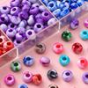 20pcs Acrylic Mixed Color Big Holes Beads Round Spacer Loose Beads for DIY Necklace Bracelet Earring Jewelry Making Accessories