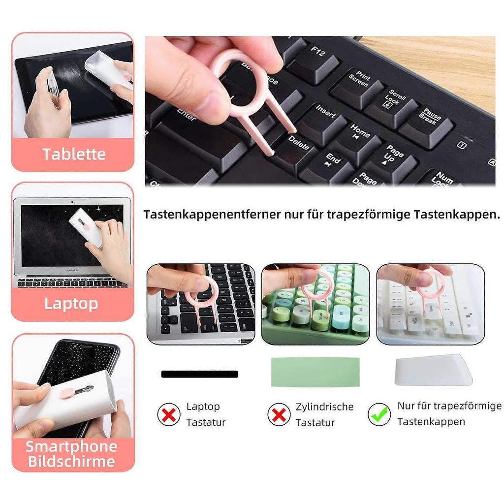 7-in-1 Cleaning Set for Airpods Earbuds with Eye Cloth, Cleaning Brush for Keyboard, Multifunctional Keyboard Cleaning