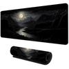 Red Moon Anime mousepad Gaming Mouse Pad Rubber Base, Extended Keyboard Protector for Home Office, Perfect for Gaming