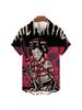 Shirts For Men Vintage Horror Skull Rocker 3d Print Gothic Rockabilly Hawaiian Shirt Short Sleeve Top