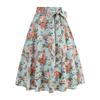 Women Skirt Fit A-Line Style High Midi Mid-calf Skirt Work Leisure