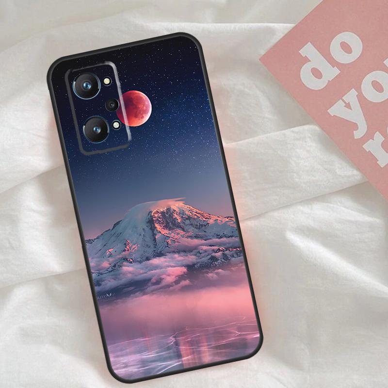 Moon Stars Space Case For Realme C65 C67 C71 C63 C61 C55 C51 C53 C35 C75 11 12 13 14 15 Pro Plus GT6 GT7 Pro