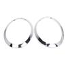 1Pair Silver Headlight Trim Ring Covers For MINI Cooper F55 F56 F57 2014-2024 Lamp Frame Headlight Trim Ring