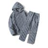 Women's Temperament Solid Color Hooded Plush Suit