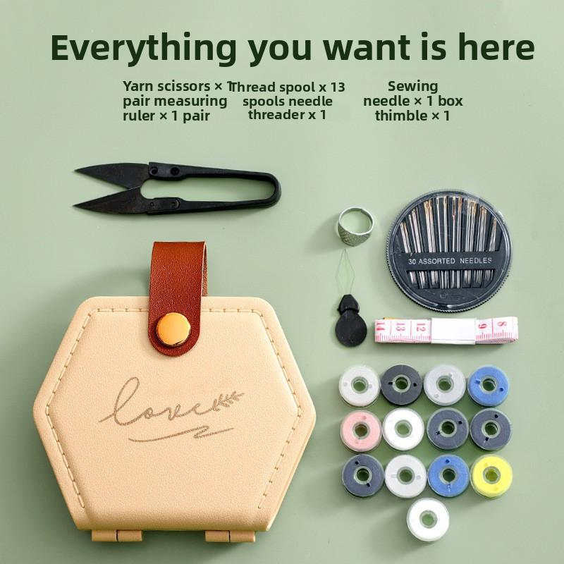 18Pcs Household Sewing Kit, Practical Hand Sewing Thread Needle Set Portable Sewing Storage Bag for Home Clothing Repair