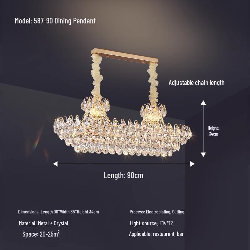 Luxurious Post-Modern Crystal Chandelier for Living Room, Lobby, or Restaurant