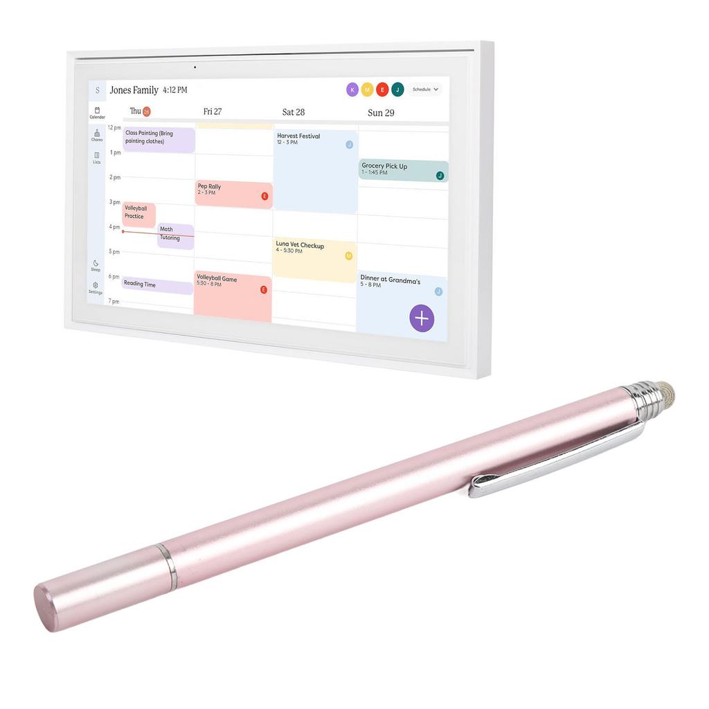 Calendar Pen High Sensitivity Professional Portable 2 In 1 Dual Tip Capacitive Touchscreen Pen