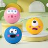 Cartoon Latex Dog Ball Funny Big Eye Ball Dog Chew Toy Squeaky Interactive Teeth Cleaning Toy for Puppy Teething Dogs Fetch Boredom Relief