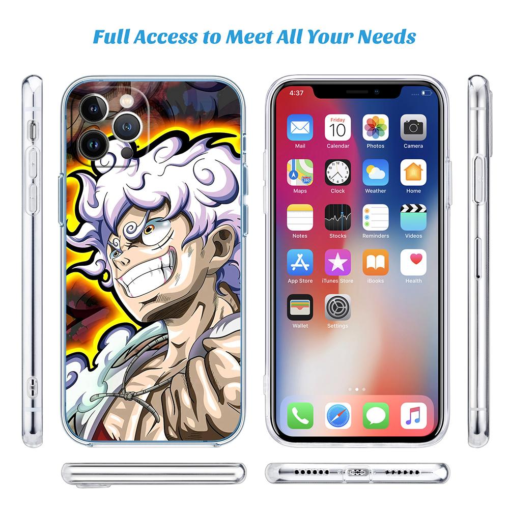 One Piece Luffy Soft Shell Transparent Phone Case for Motorola Moto Edge 20 30 40 50 S30 Fusion Ultra Pro Neo Lite + G200 G23